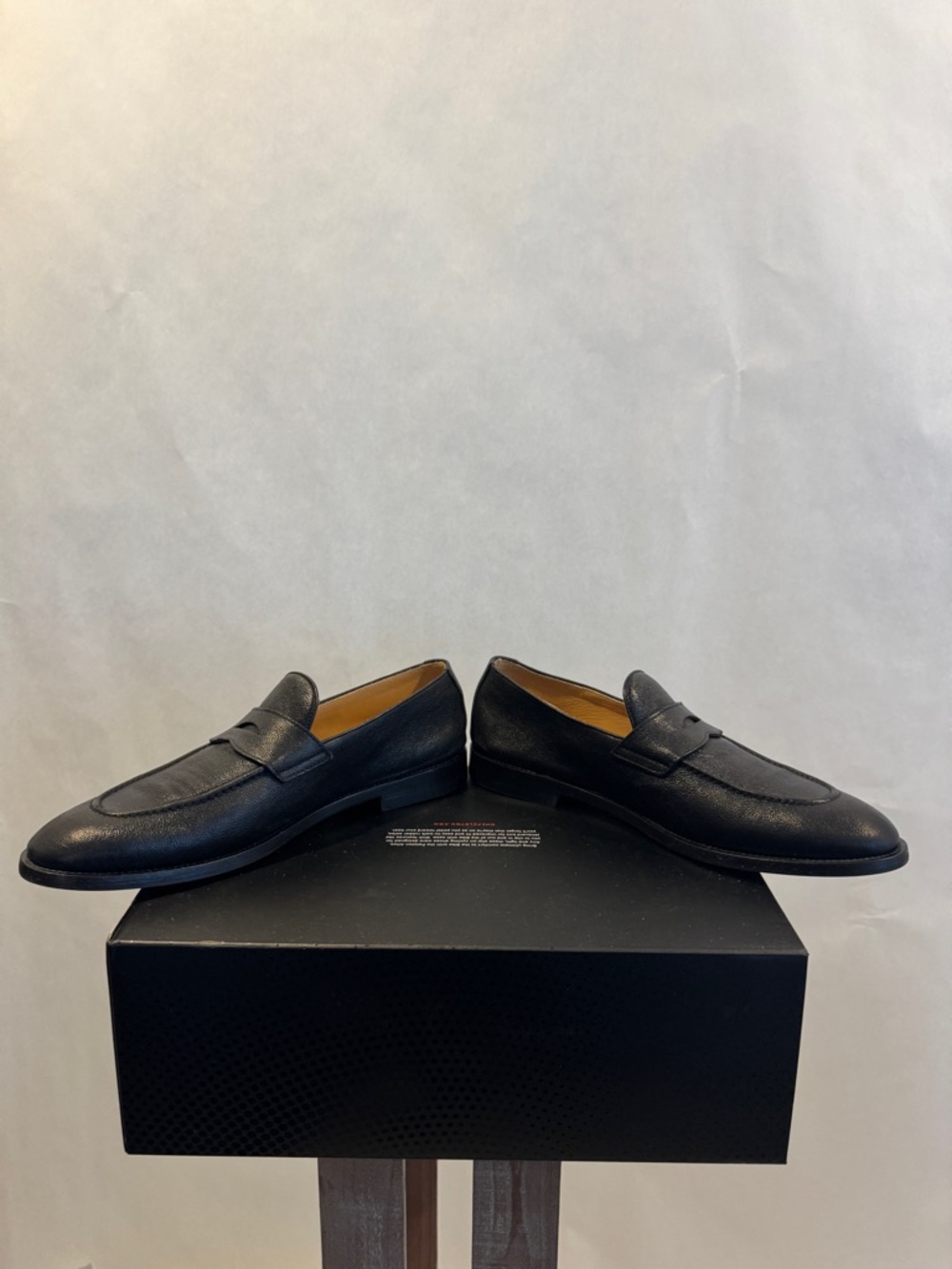 Brunello Cucinelli Black Leather Penny Loafers - Picture 7 of 16